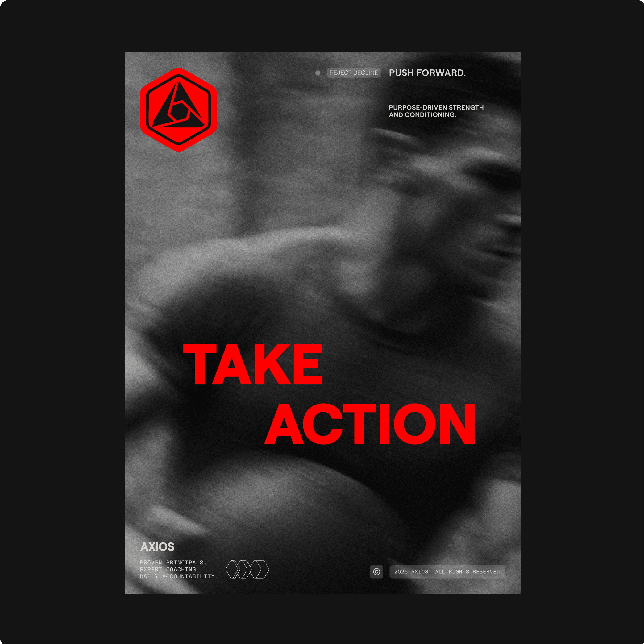 Axios Take Action campaign poster