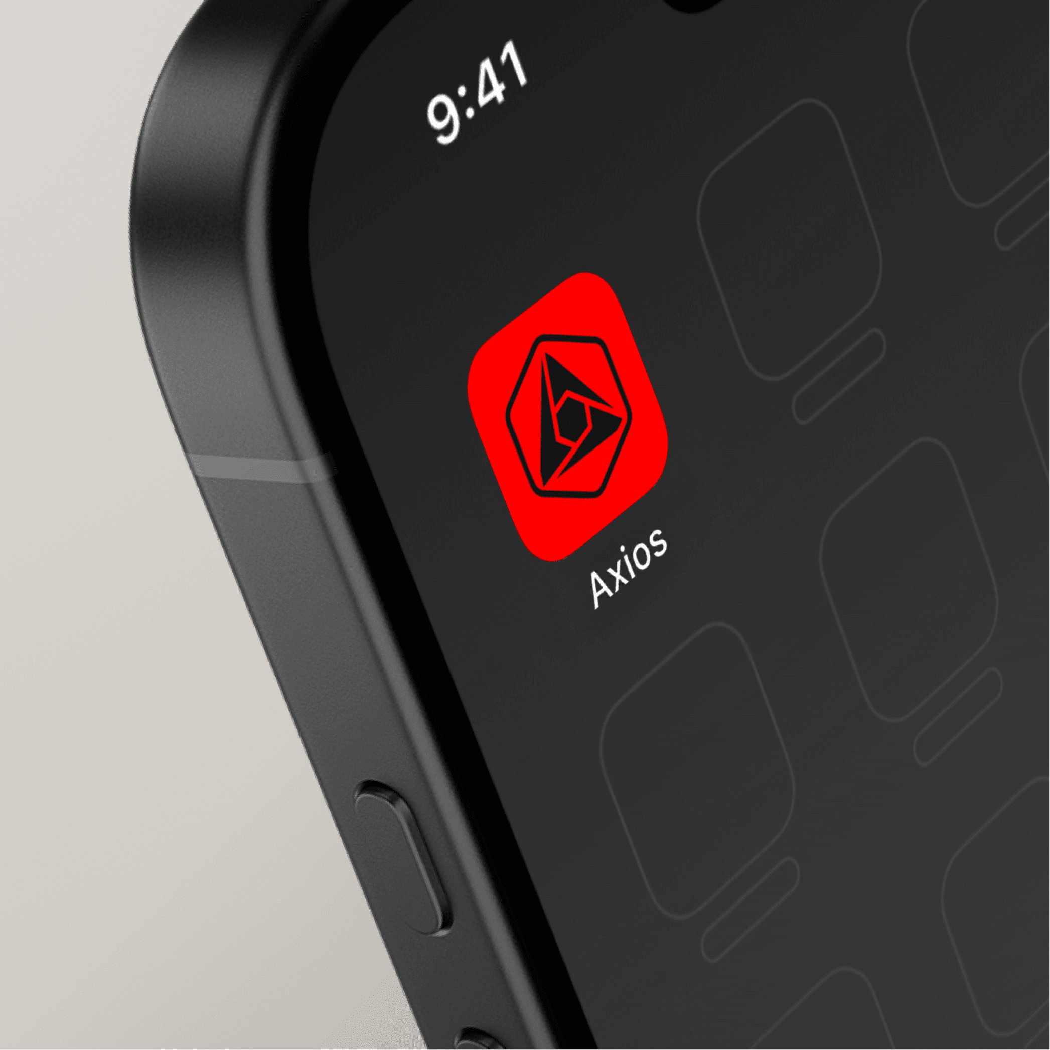 Axios app icon on phone